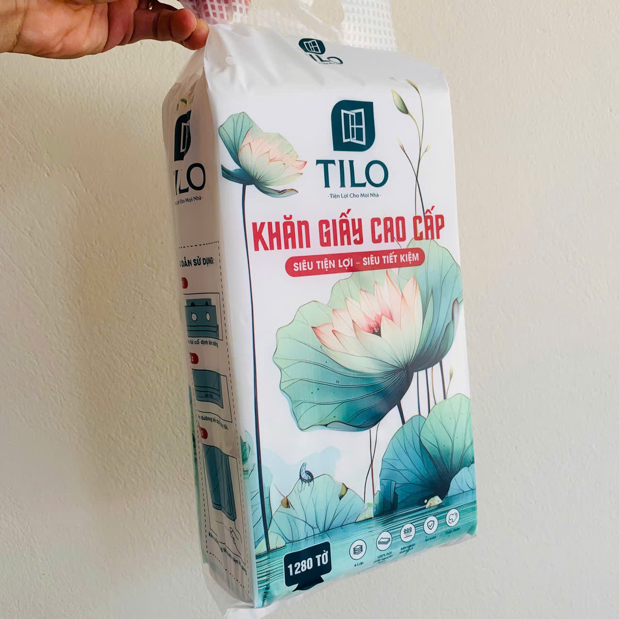 Khăn giấy rút đáy TiLo 1280 tờ