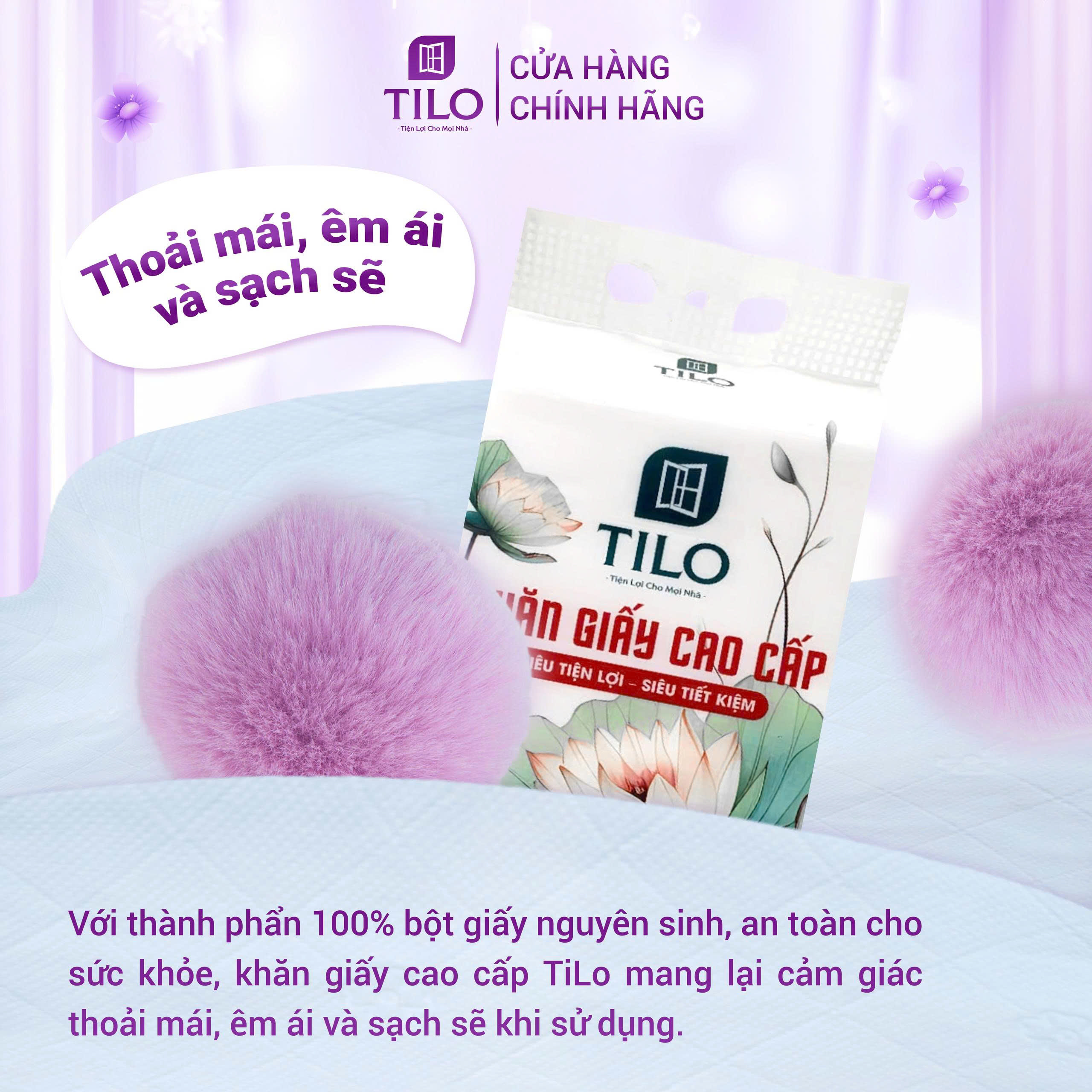 Khăn giấy rút đáy TiLo dai mềm mịn