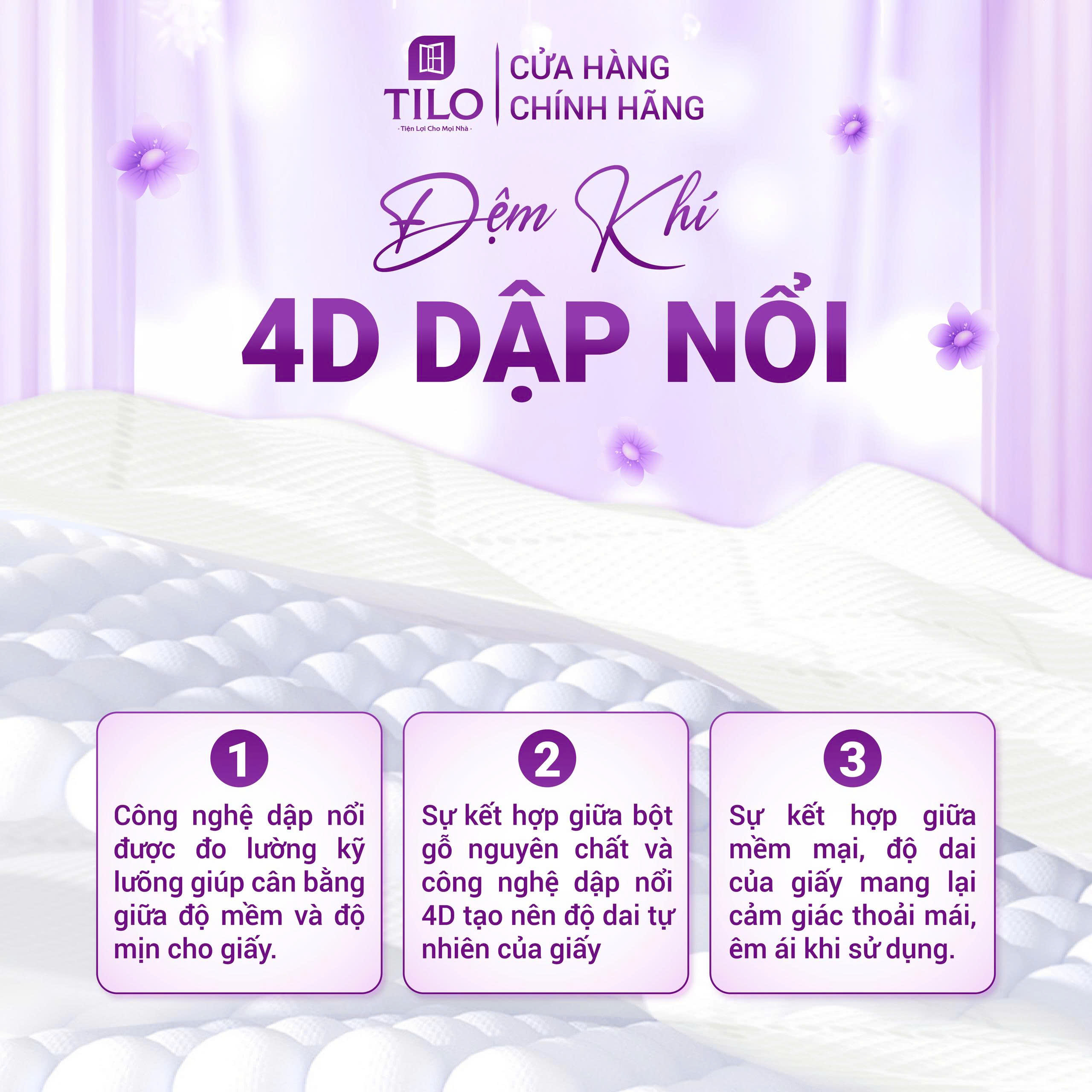 Khăn giấy rút đáy TiLo dập nổi 4D
