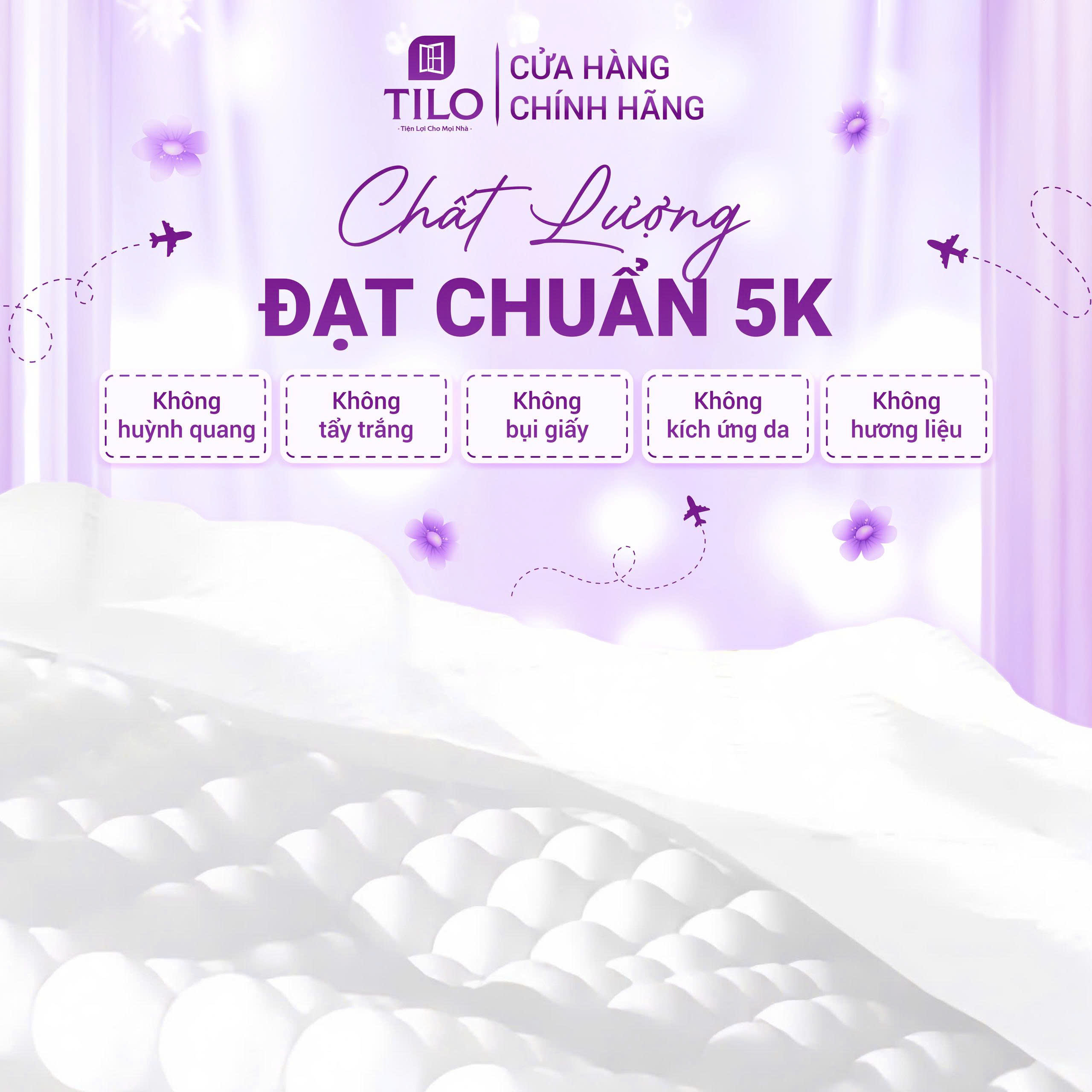 Khăn giấy rút đáy TiLo đạt chuẩn 5K